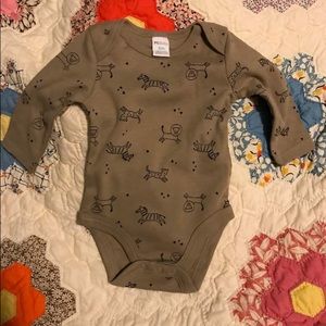 PLBaby long sleeve onesies. Size 3months. Brown with zebras.